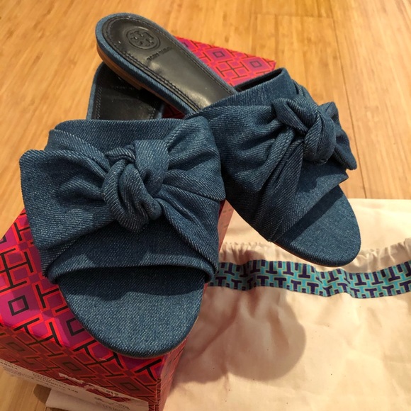 Tory Burch Annabelle Bow Slide - Picture 1 of 6